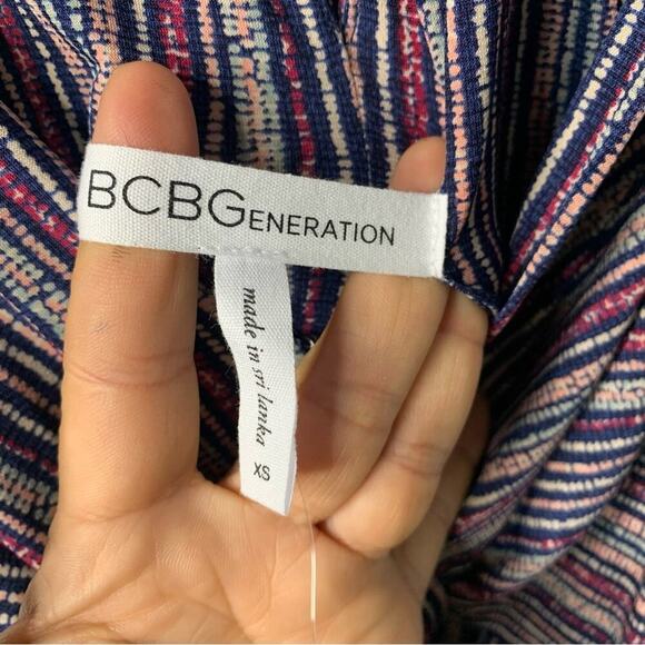 BCBGeneration striped pocket halter jumpsuit pantsuit size XS - Picture 5 of 7